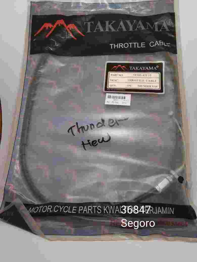 TAKAYAMA KABEL GAS THUNDER 125 NEW / THUNDER N08 / 58300-45F10