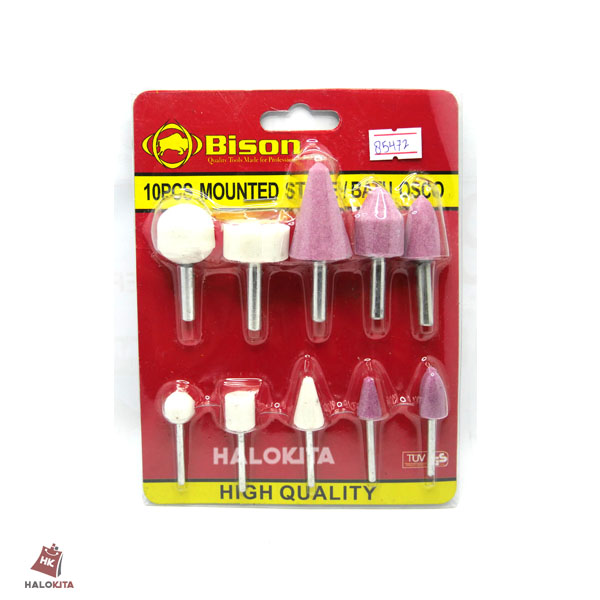 BISON BATU OSCO SET 10 PCS MATA BOR BATU GERINDA BOTOL MOUNTED STONE